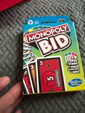 Hasbro Monopoly Bid Card Game - Open Box